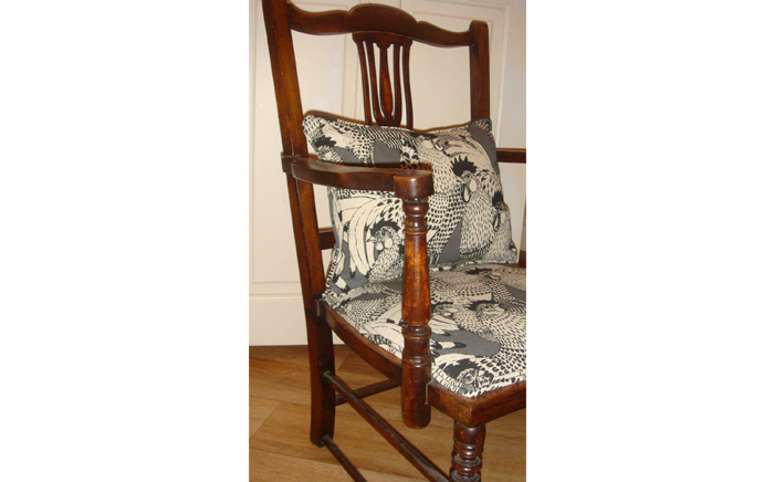 Re-upholstered chair